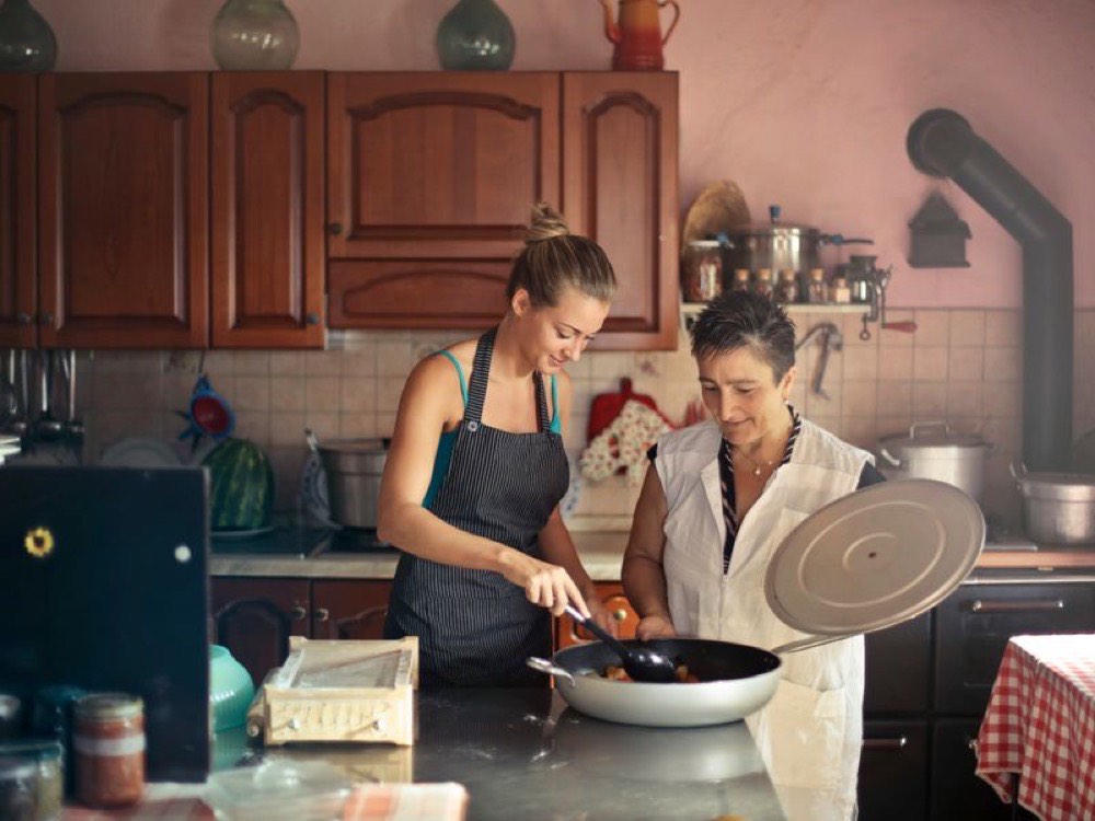 People cooking a meal together