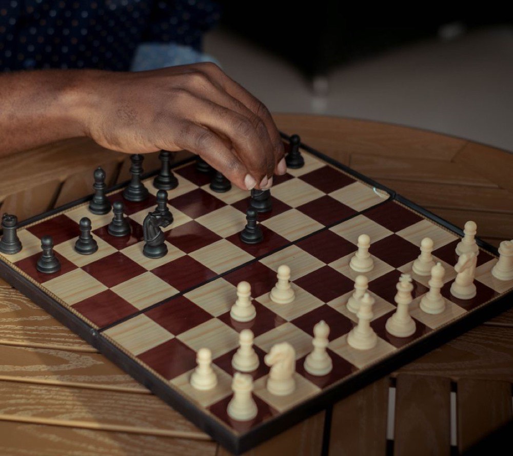 Players focused on a game of chess
